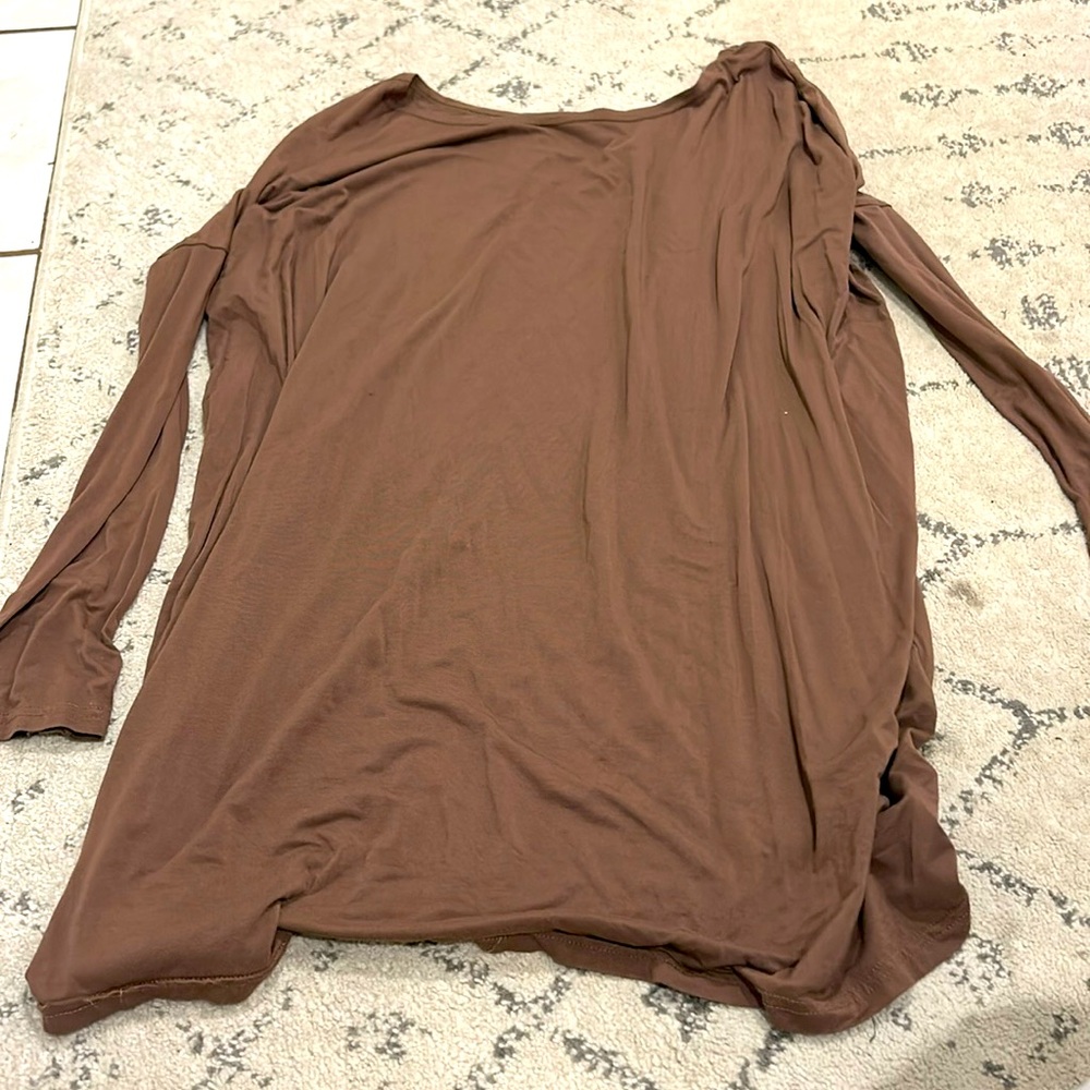 Brown piko dress